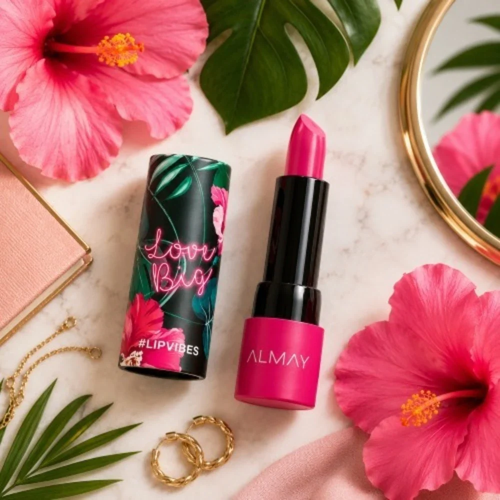 Almay Lip Vibes Lipstick 2-Pack Love Big #300 Pink Sealed 0.14 oz Each